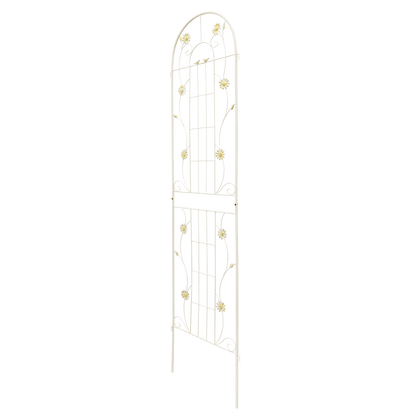 4 Pack Metal Garden Trellis 86.7" x 19.7" Rustproof Trellis for Climbing Plants Outdoor Flower Support Cream White image 10