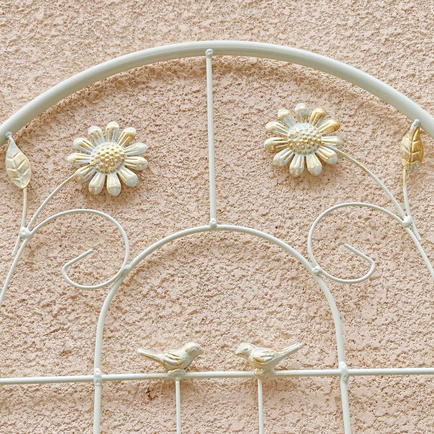4 Pack Metal Garden Trellis 86.7" x 19.7" Rustproof Trellis for Climbing Plants Outdoor Flower Support Cream White image 9