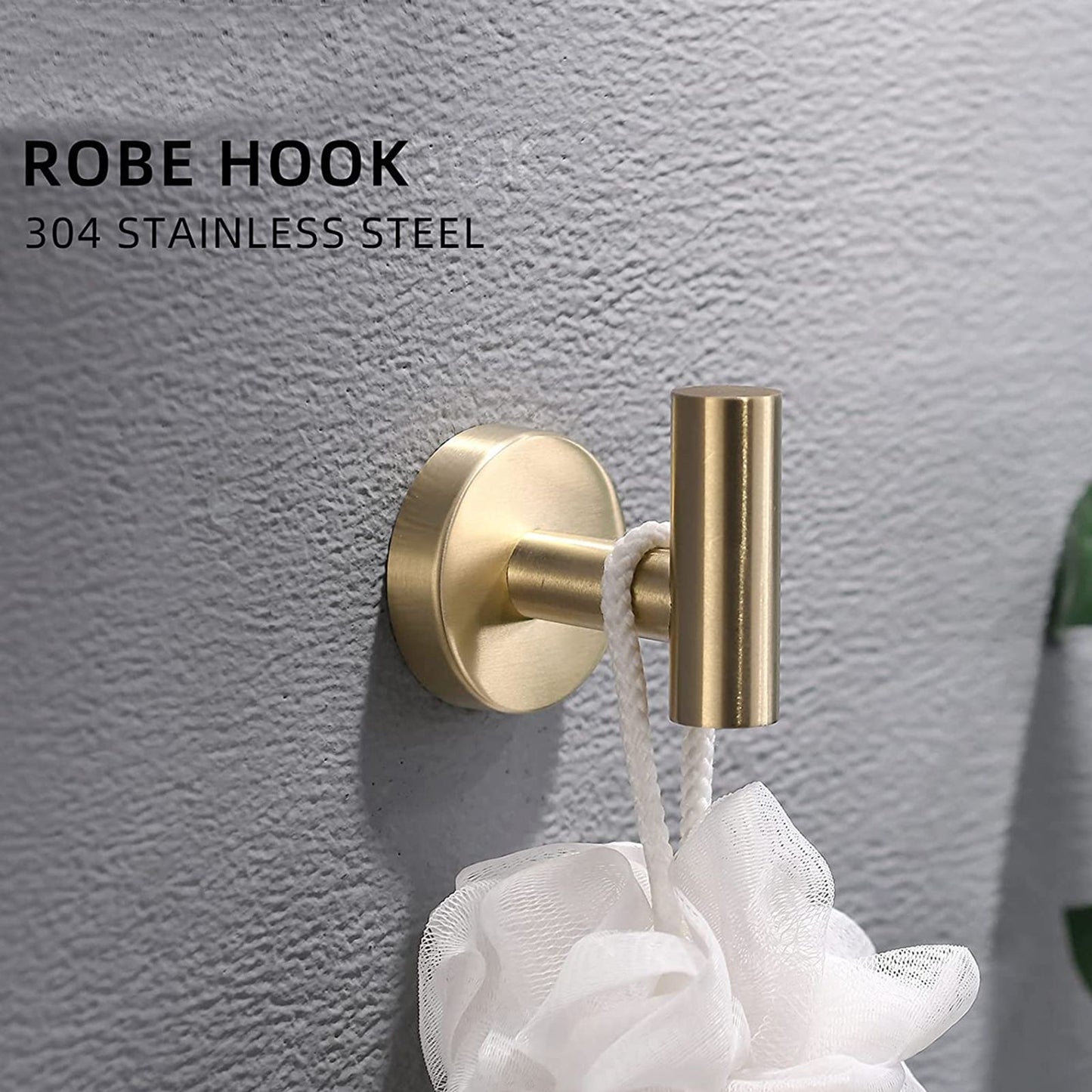 4-Pieces Brushed Nickel Gold Bathroom Accessories Set, Stainless Steel Bathroom Hardware Set, Bath Towel Bar Set, Towel  image 7