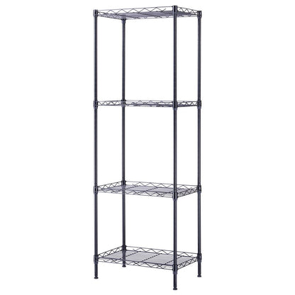 4-Tier Wire Shelving Unit Metal Storage Rack - Loaded with Items