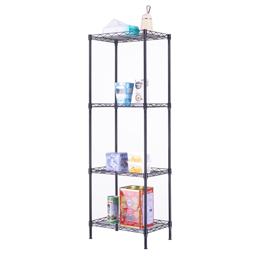 4-Tier Wire Shelving Unit Metal Storage Rack - In Kitchen Setting
