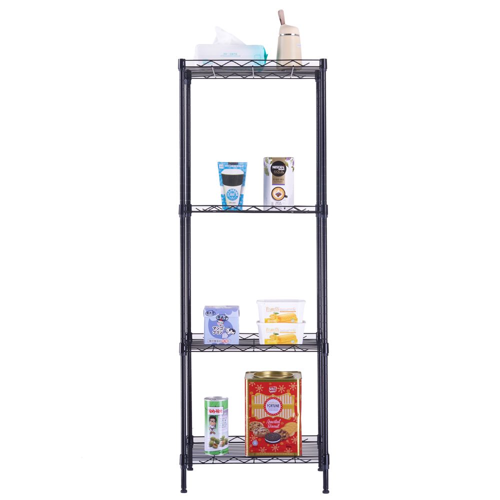 4-Tier Wire Shelving Unit Metal Storage Rack - Leveling Feet