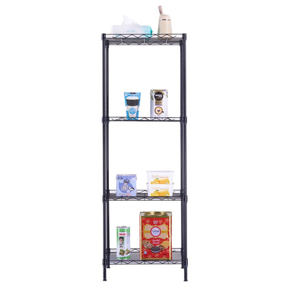 4-Tier Wire Shelving Unit Metal Storage Rack - Leveling Feet