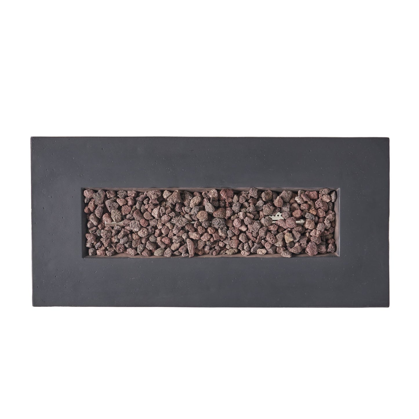 40" Outdoor 40,000 BTU Rectangular MgO Concrete Propane Fire Pit, Light Grey (Tank Cover not Included) image 12