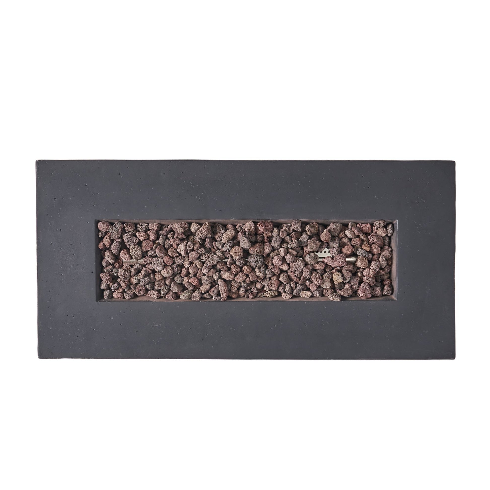 40" Outdoor 40,000 BTU Rectangular MgO Concrete Propane Fire Pit, Light Grey (Tank Cover not Included) image 12
