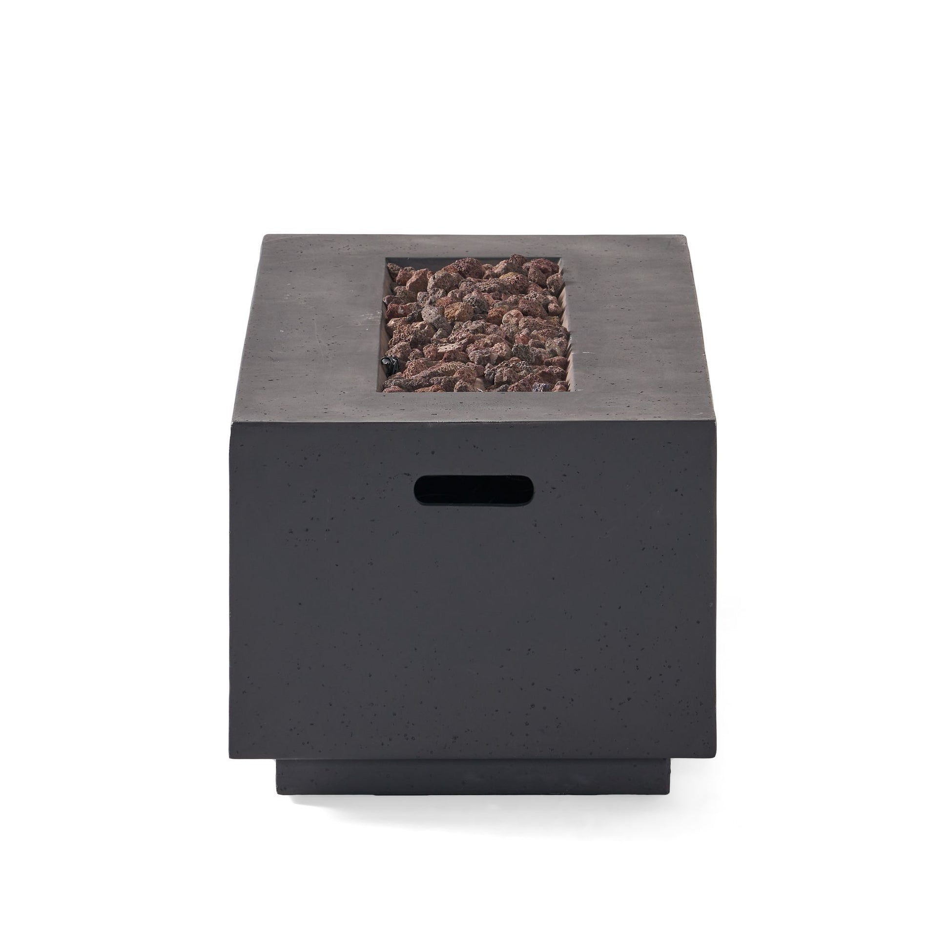 40" Outdoor 40,000 BTU Rectangular MgO Concrete Propane Fire Pit, Light Grey (Tank Cover not Included) image 11