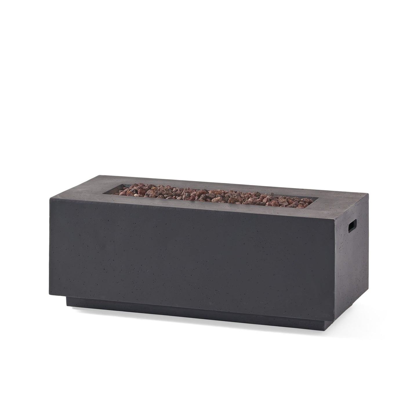 40" Outdoor 40,000 BTU Rectangular MgO Concrete Propane Fire Pit, Light Grey (Tank Cover not Included) image 9