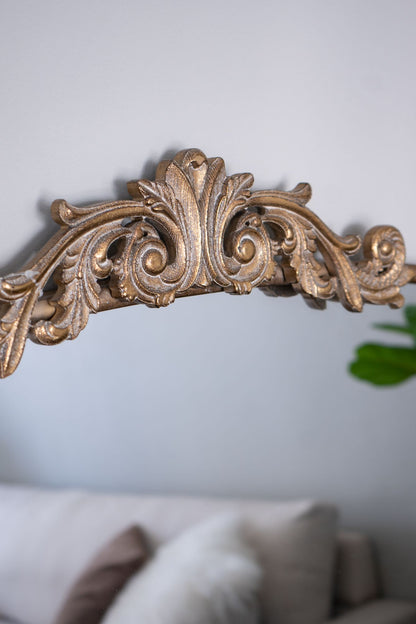 40" x 31" Classic Design Gold Arch Mirror and Baroque Inspired Frame for Living Room Bathrrom Enterway Console image 1