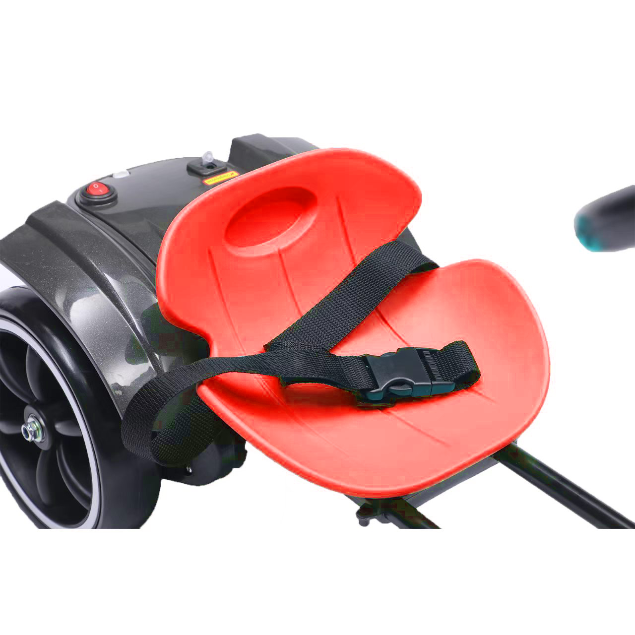 12V electric Kids Pedal Go Kart, Folder Go Kart, Outdoor Ride on Toy with Adjustable Seat, 4 Non-Slip EVA Wheels for Boys and Girls Aged 3-6 Years Old, Red image 8