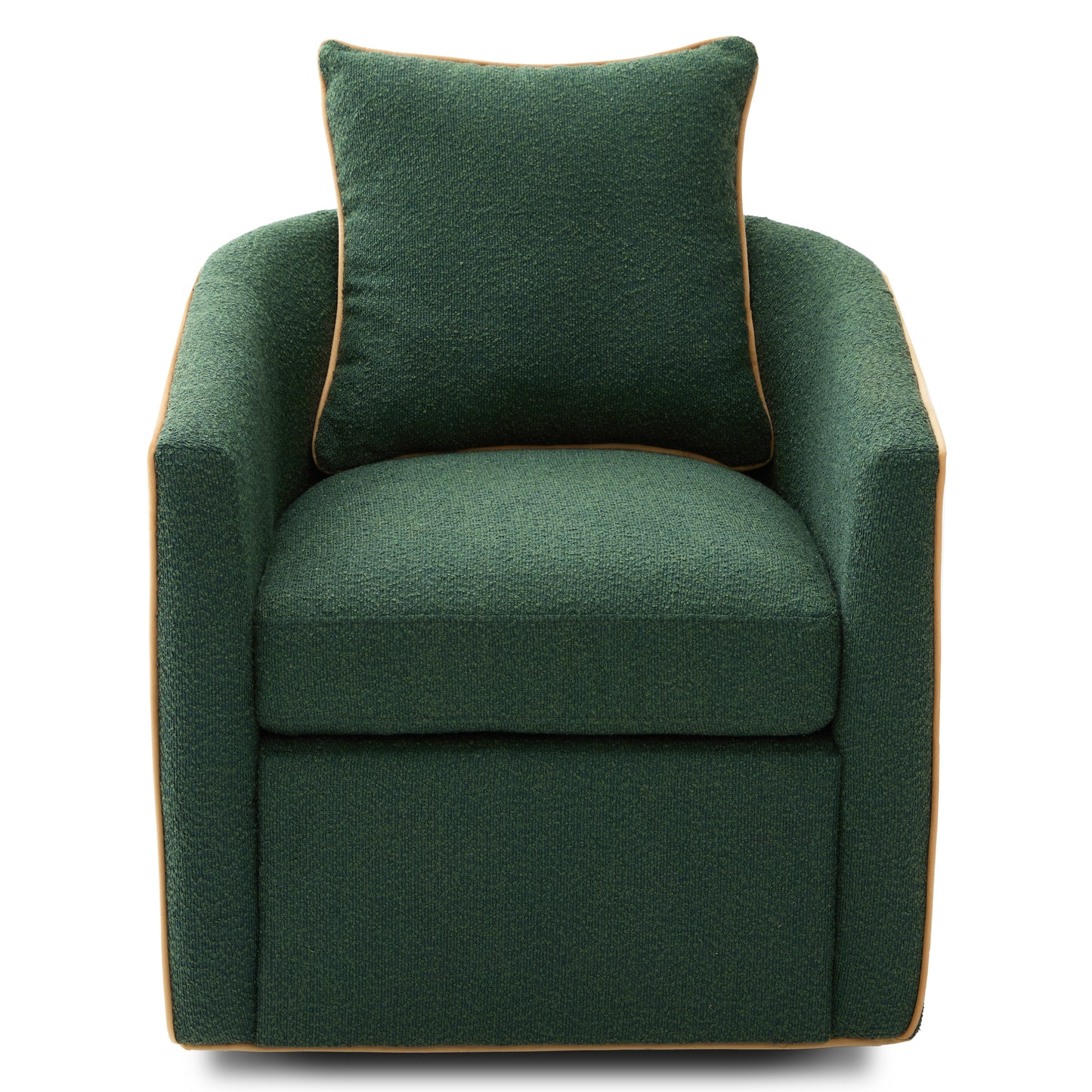 Swivel Accent Chair Upholstered Club Chair Barrel Sofa Chair for Living Room, Reading Corner, and Small Spaces, Green image 9
