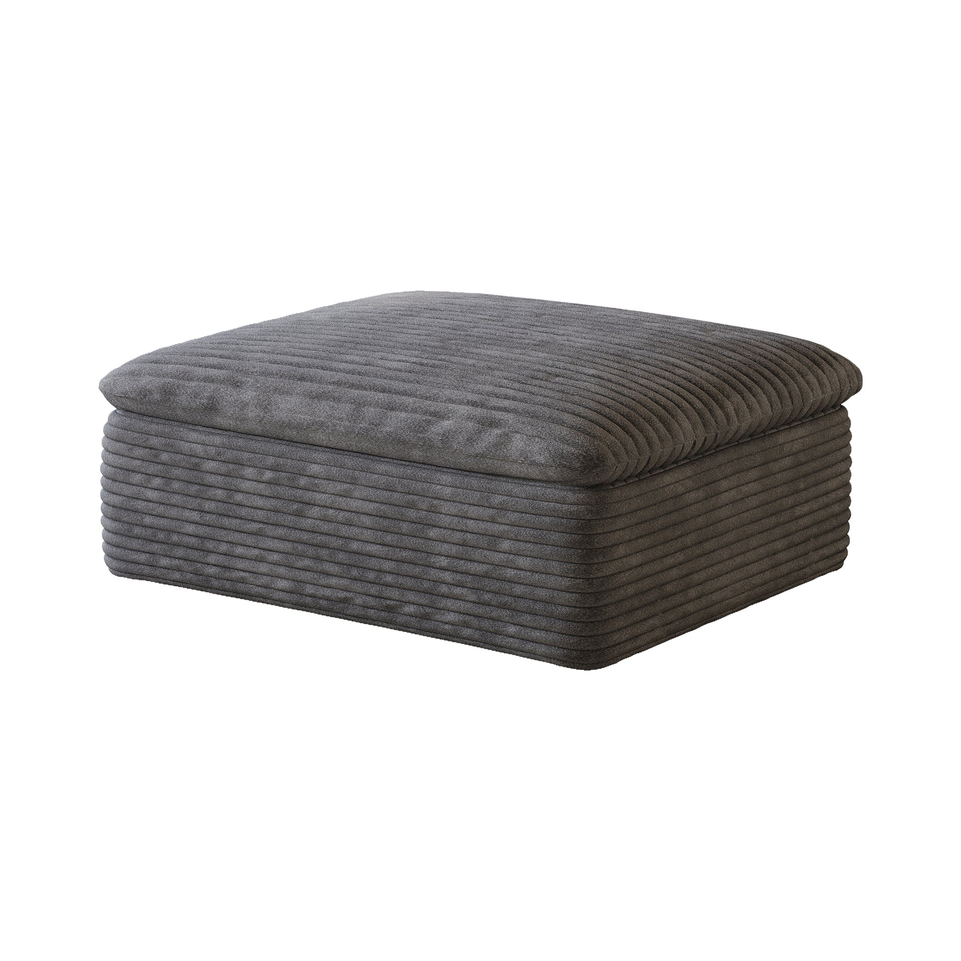 1 Middle Seat+1 Ottoman,Dark Grey image 7