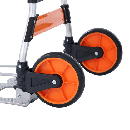 Folding Hand Truck, 309 lbs Load Capacity, Aluminum Portable Cart, Convertible Hand Truck and Dolly with Telescoping Handle and PP+TPR Wheels, Ultra Lightweight Super Strong for Moving Warehouse image 4