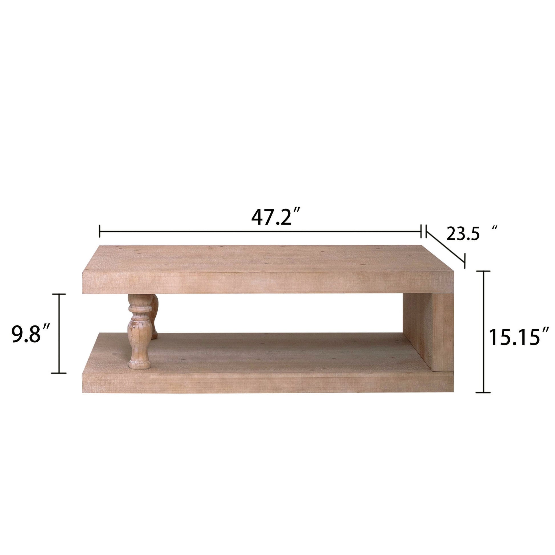 Rustic coffee table, Wood coffee table, Farmhouse coffee table, Modern rustic furniture, Coffee table with shelf, Wooden living room table image 6