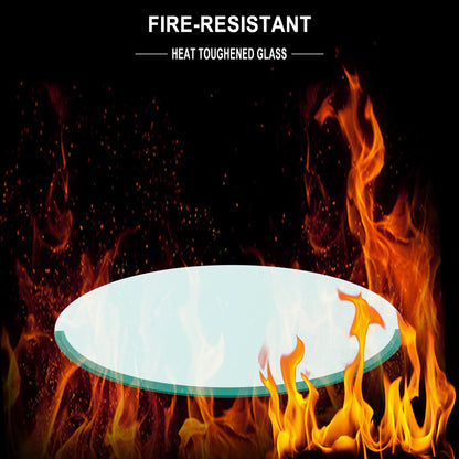 38.6" Inch Round Tempered Glass Table Top Clear Glass 2/5" Inch Thick Beveled Polished Edge (Old Sku:W1265115810) image 7