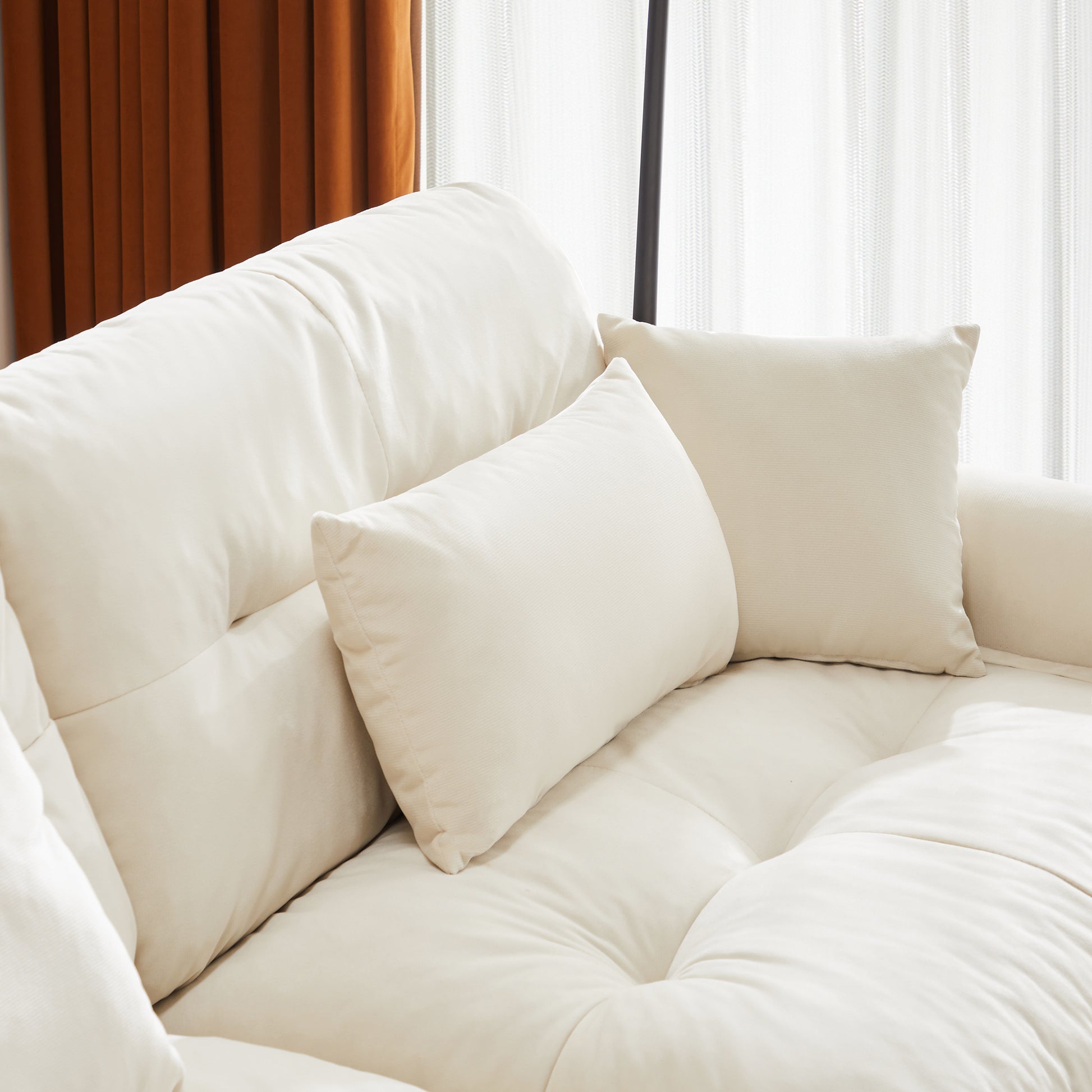 Milano Sofa LSF W/3 pillows - Cream image 6