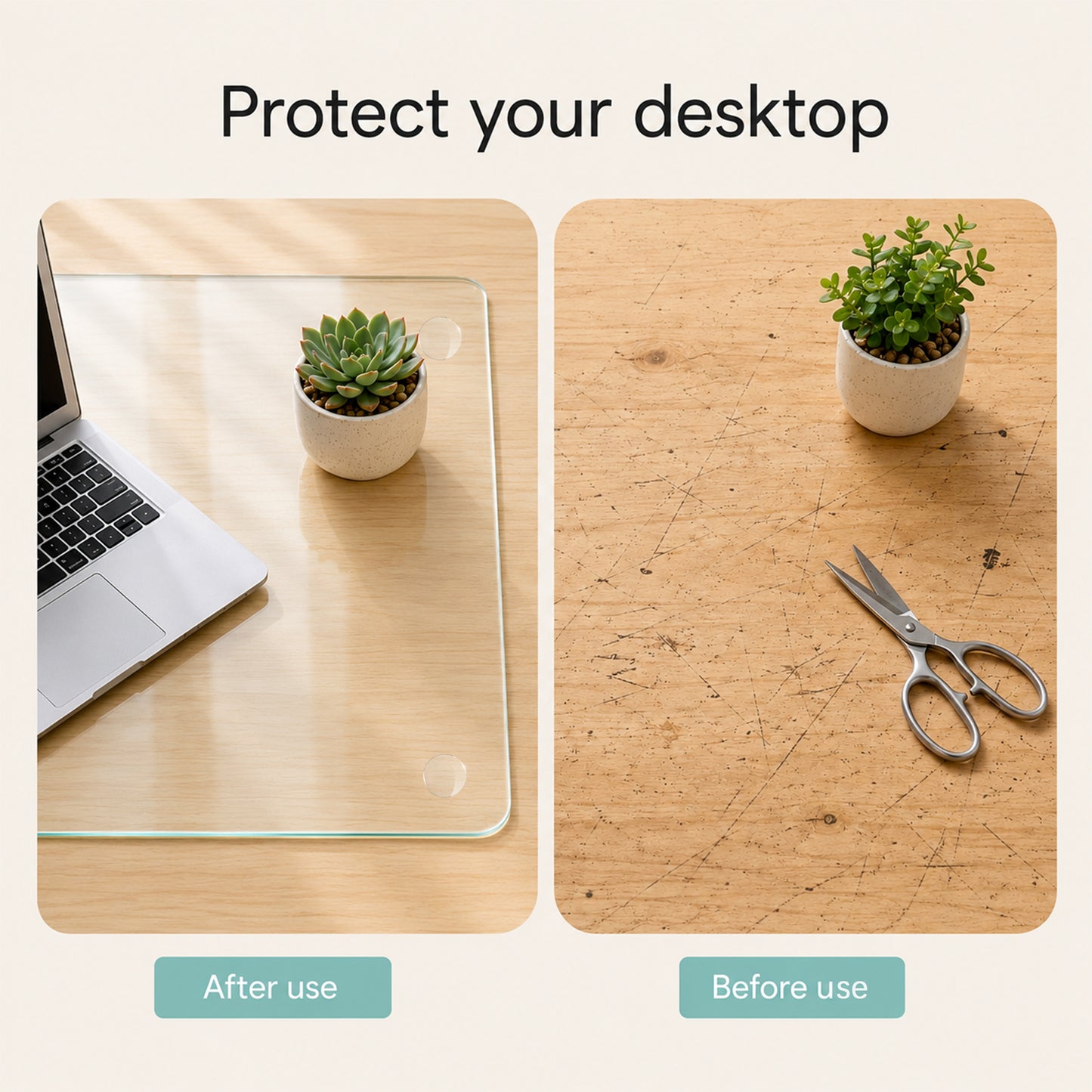 CLEAR Tempered glass table mat 20X32 INCH image 12