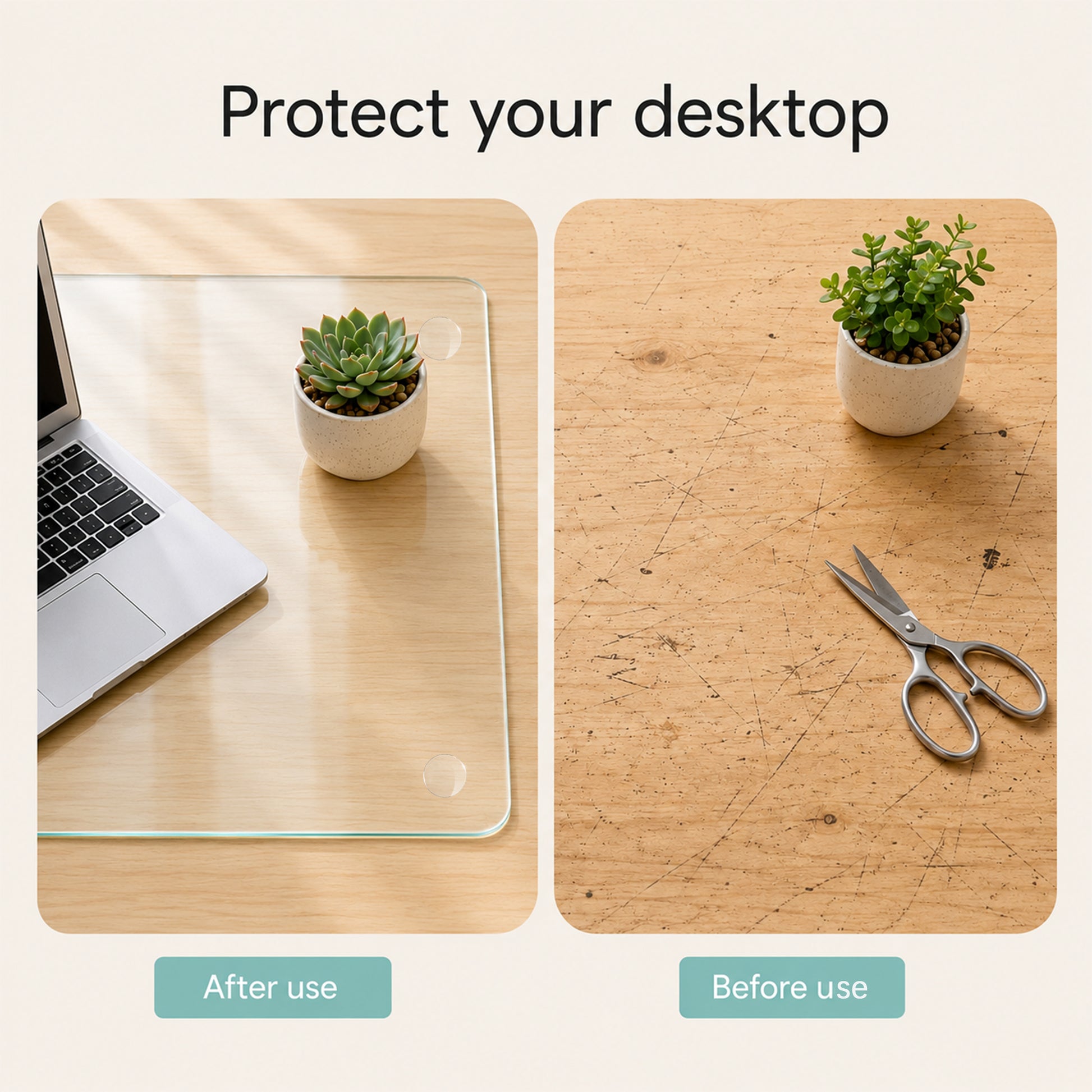 CLEAR Tempered glass table mat 20X32 INCH image 12