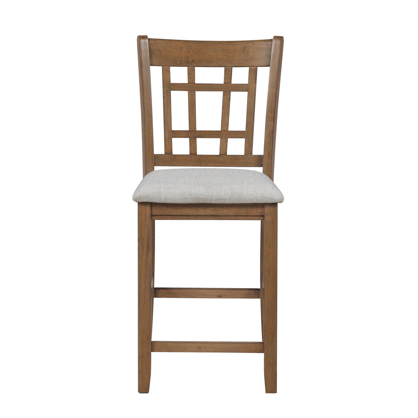 Brown Finish Counter Height Dining Chairs Set of 2 Padded Seat Upholstery Wood Frame Dining Kitchen Furniture image 2