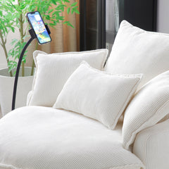 360° Swivel Accent Barrel Chair Modern Comfy Round Reading Sofa Swivel Chairs Circle Lounge Chair for Bedroom Living Room w/4 Pillow Lower Seating Heigh (Beige)