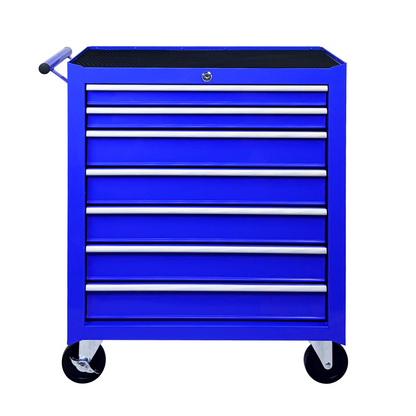 Rolling Tool Chest with 7-Drawer Tool Box with Wheels Multifunctional Tool Cart Mechanic Tool Storage Cabinet for Garage, Warehouse, Workshop, Repair Shop -BLUE image 1