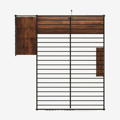Full size loft metal bed with black for bedroom and dormitory, with built-in charging station and LED lighting image 8
