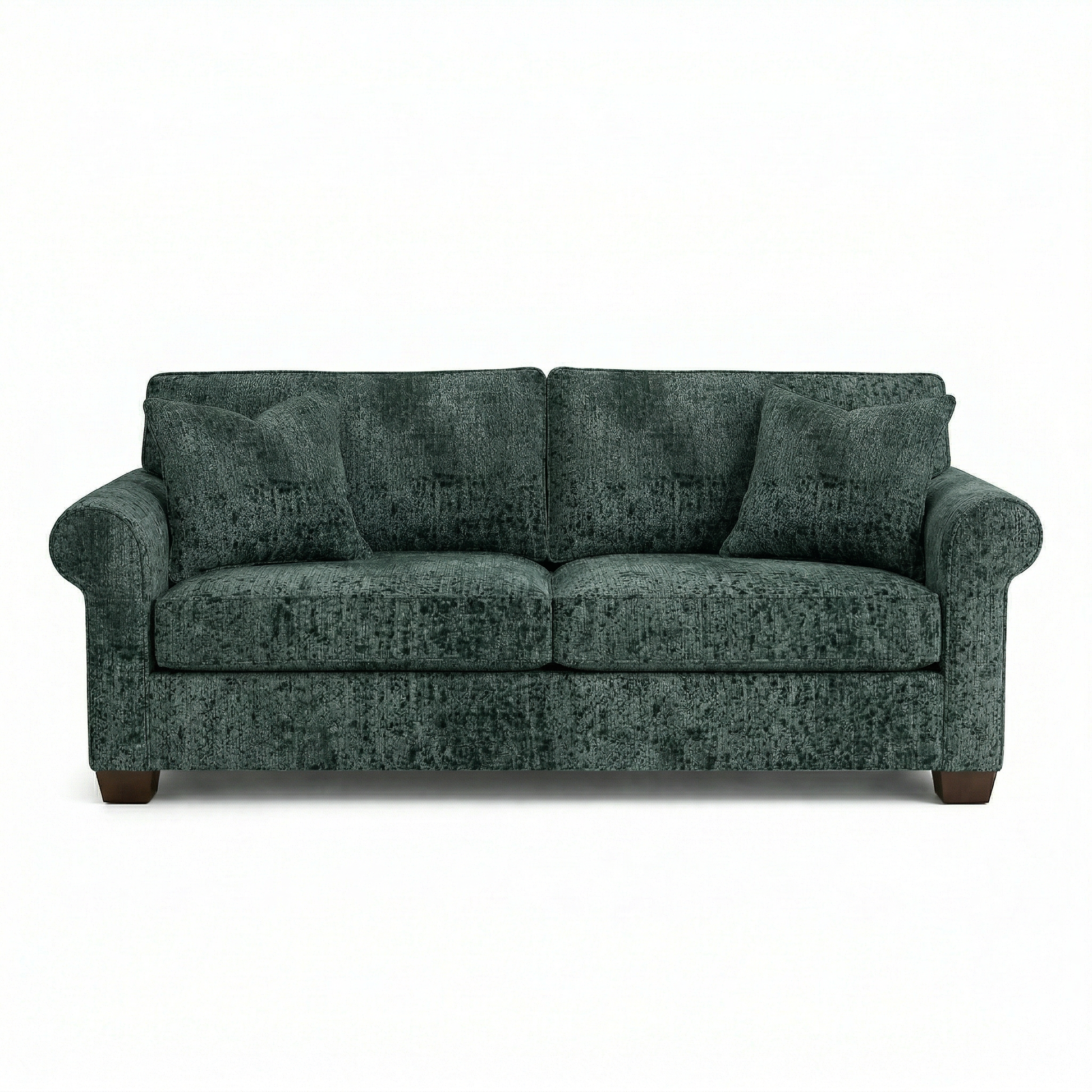 Irlanda Sofa – Made in USA, 5-Day Shipping, Custom Fabric Options, Classic Sofa Wholesale Sofa Furniture - Velvet Antique Charcoal - Sage Green image 9