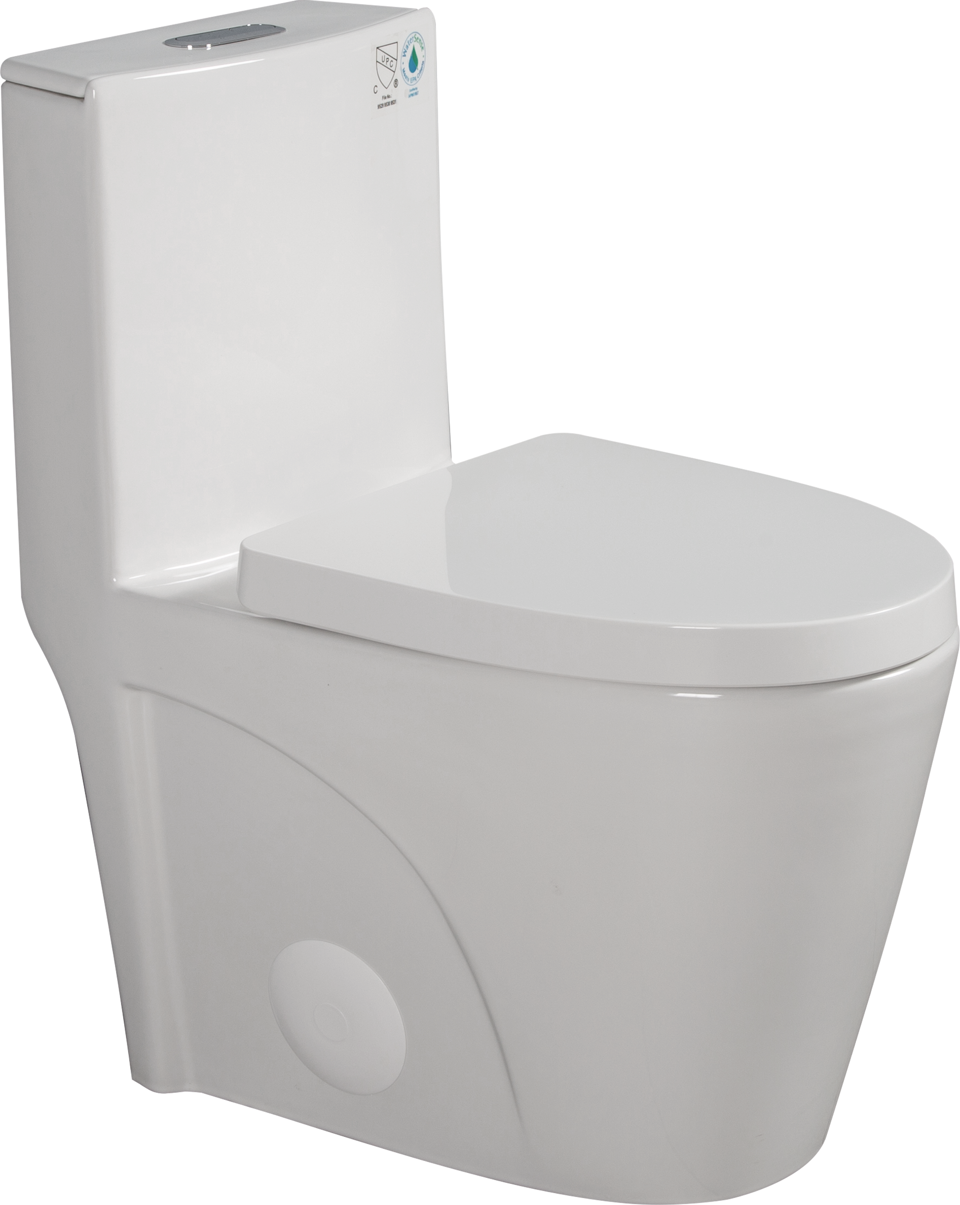 1.1/1.6 GPF Tornado Flush One-Piece Toilet for bathrooms,Siphonic S-trap 12",Elongated Bowl with Soft Close Seat,Powerful Dual Flush MAP 1000g,Comfort Chair Seat ADA Height 17", White 26T01-GW image 6