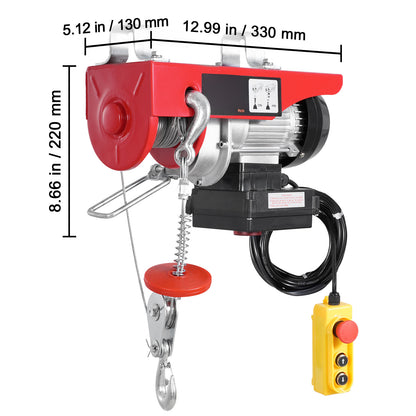 Electric Hoist Crane Winch 440 lbs 328 ft Wireless & 14 ft Wired Remote image 7
