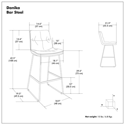 Danika Bar Stool (Set of 2) image 7