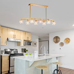 Crystal Chandelier for Dining Room - 8-Light Modern Fixture