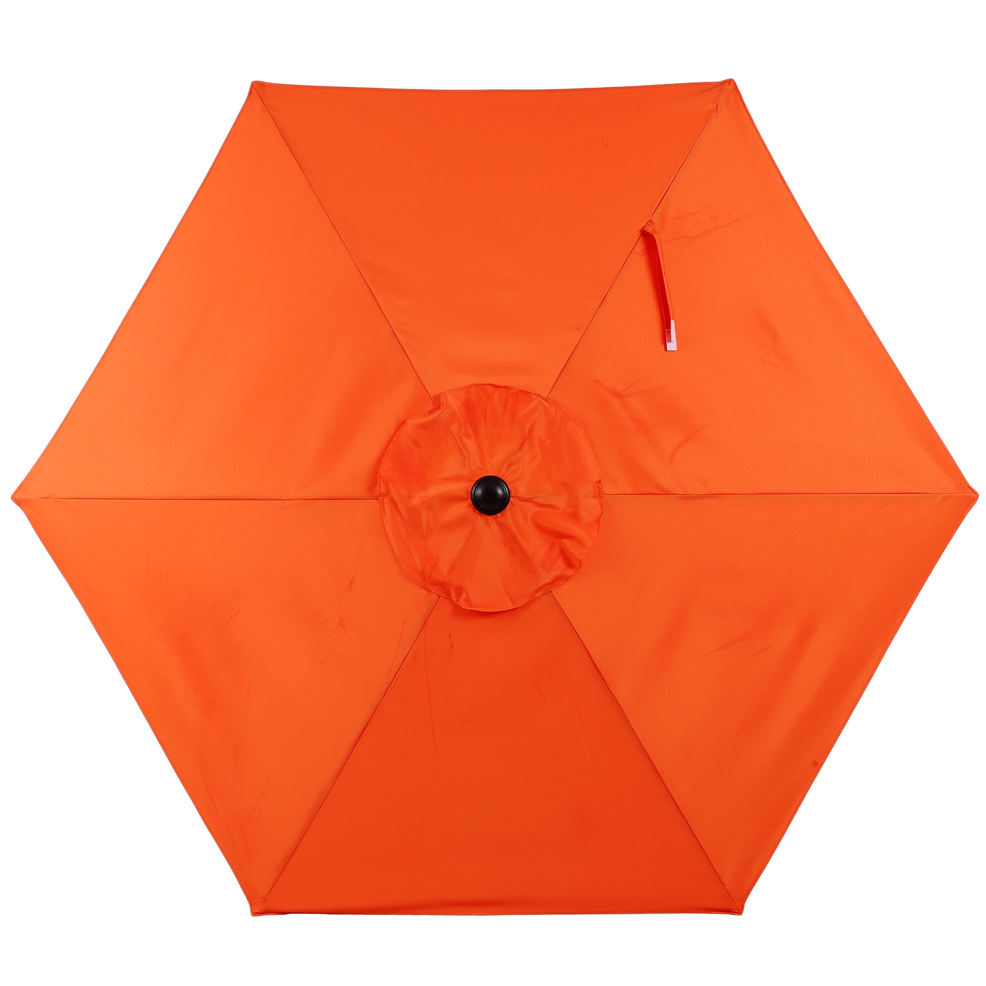 7.5 FT Patio Umbrella, Outdoor Market Yard Umbrella, Sun Shade Umbrella with Push Button Tilt and Crank Mechanism for Garden, Deck, Pool and Backyard, Not Include Umbrella Base, Orange image 7