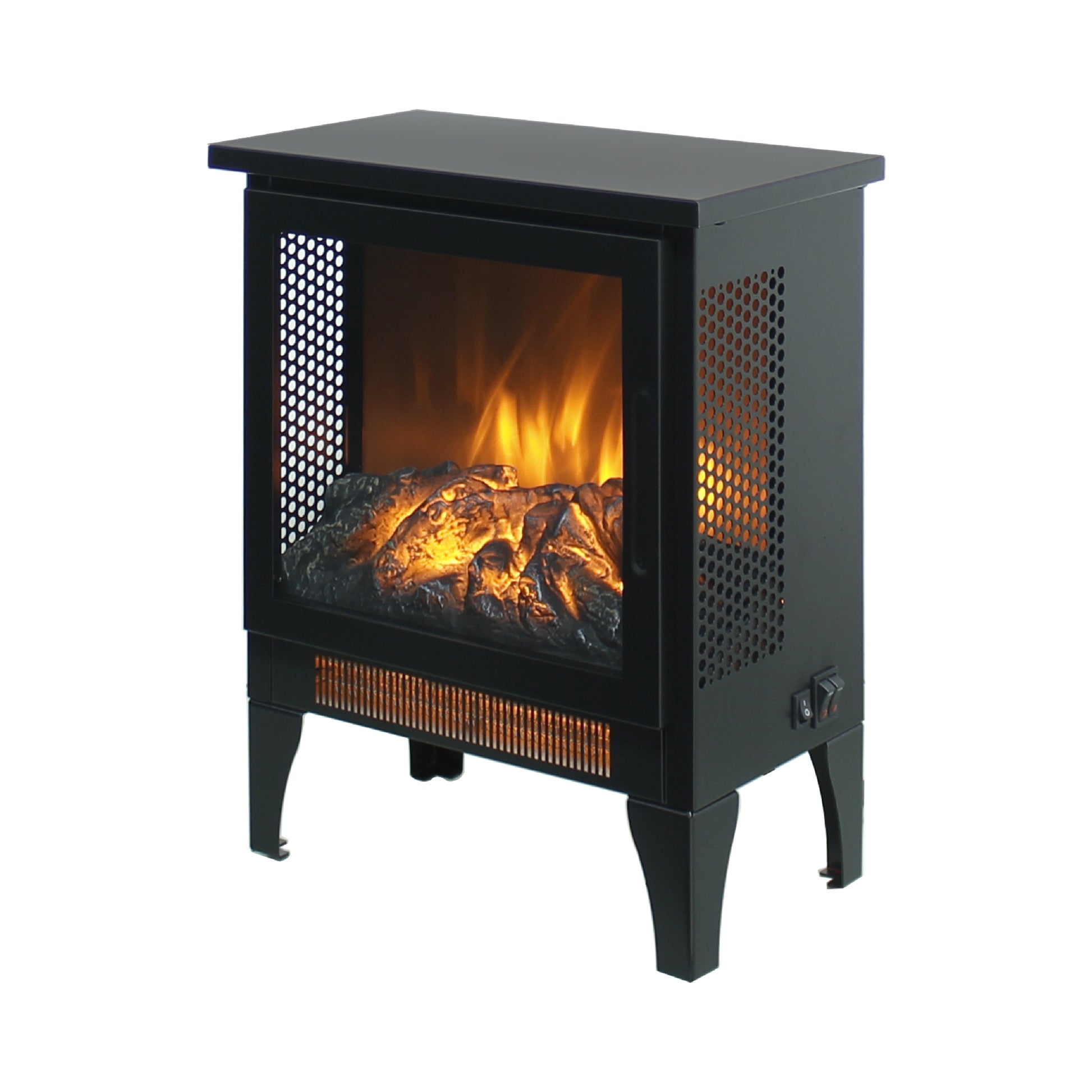 18 inch Freestanding Electric Fireplace Stove heater with 3D Flame effect image 5