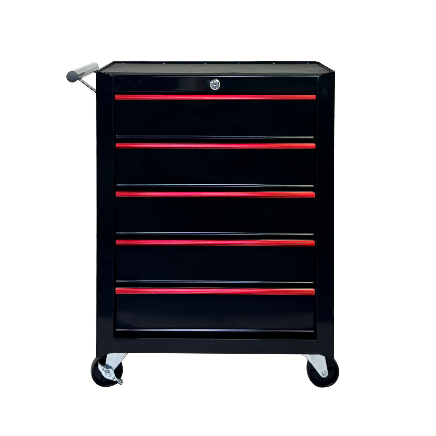 Rolling Metal Tool Chest with 5 Drawers, 20" 5-Drawer Tool Chest Cabinet with Ball Bearing Drawer Slides, Steel Tool Storage Box Organizer -BLACK image 1