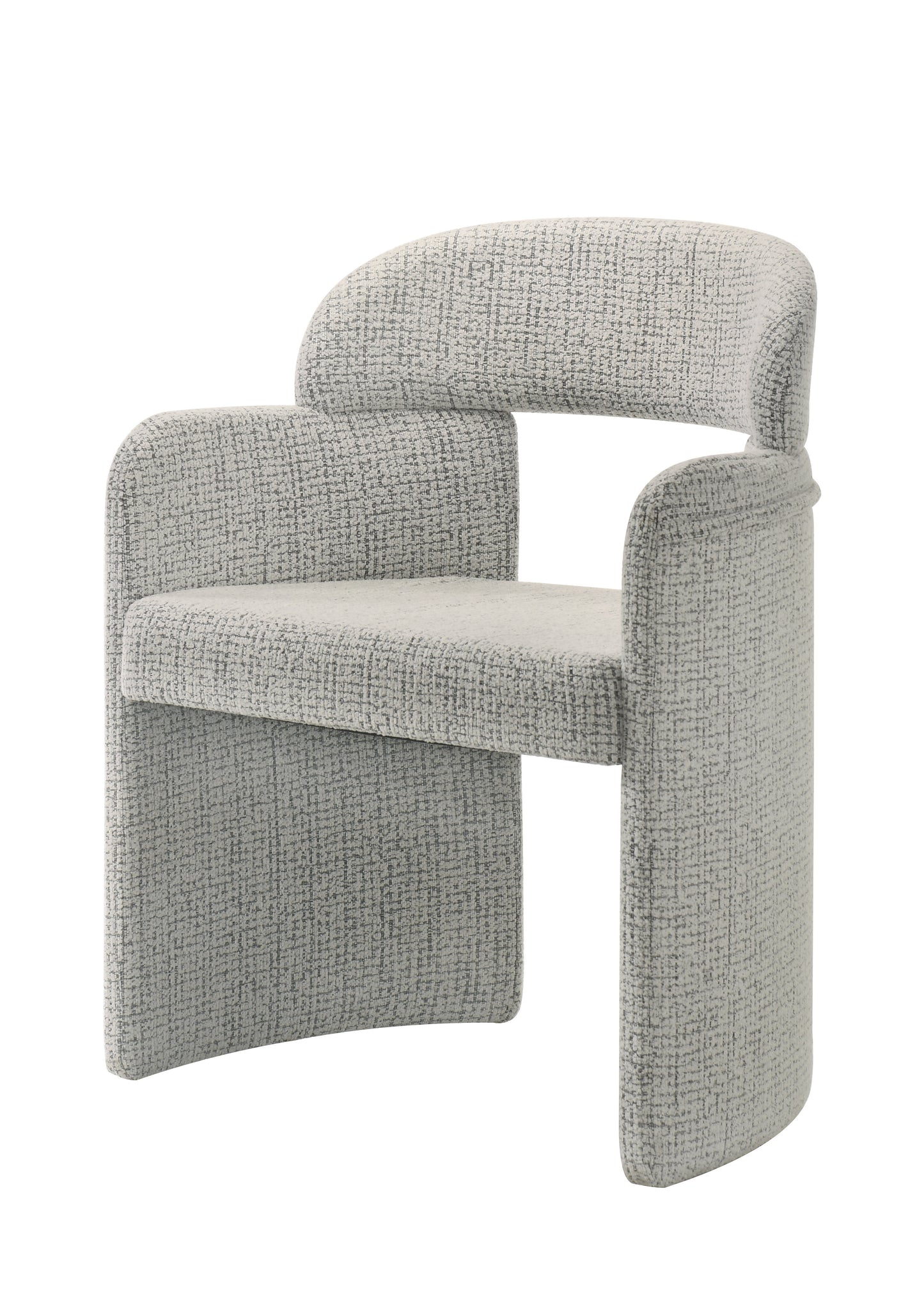 Kyree Ivory & Grey Chenille Arm Chair (Set of 2) image 5