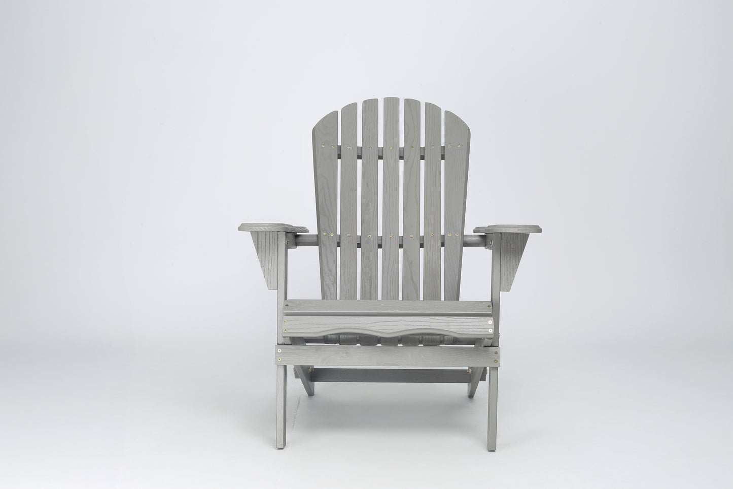 Wood Lounge Patio Chair for Garden Outdoor Wooden Folding Embossed Adirondack Chair Set of 2 Solid Cedar Wood Lounge Patio Chair with Wood Grain image 5