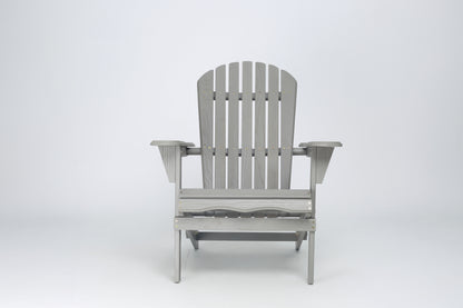 Wood Lounge Patio Chair for Garden Outdoor Wooden Folding Embossed Adirondack Chair Set of 2 Solid Cedar Wood Lounge Patio Chair with Wood Grain image 5