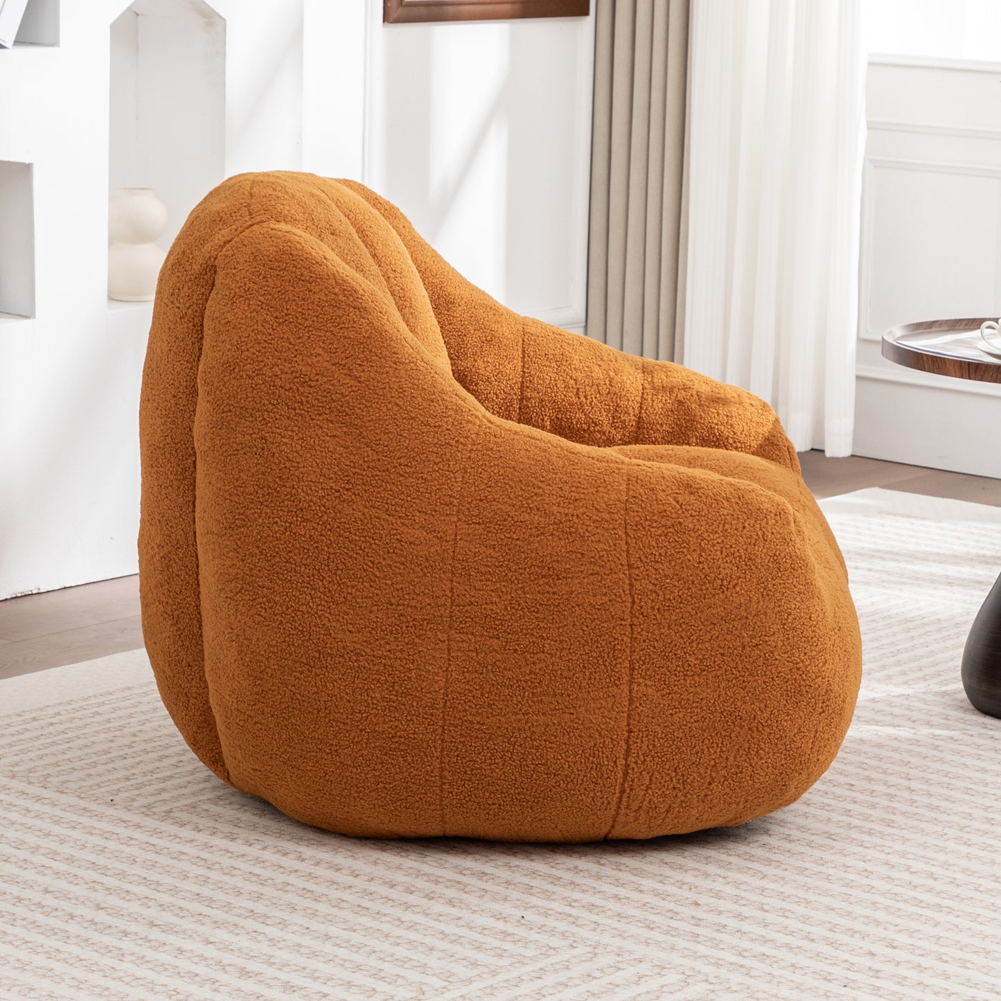 Bean Bag Chair with Filler, Bean Bag Sofa with Tufted Soft Stuffed Filling, Fluffy and Lazy Sofa, Comfy Cozy BeanBag Chairs with Memory Foam for Dorm, Apartment, Living Room image 5