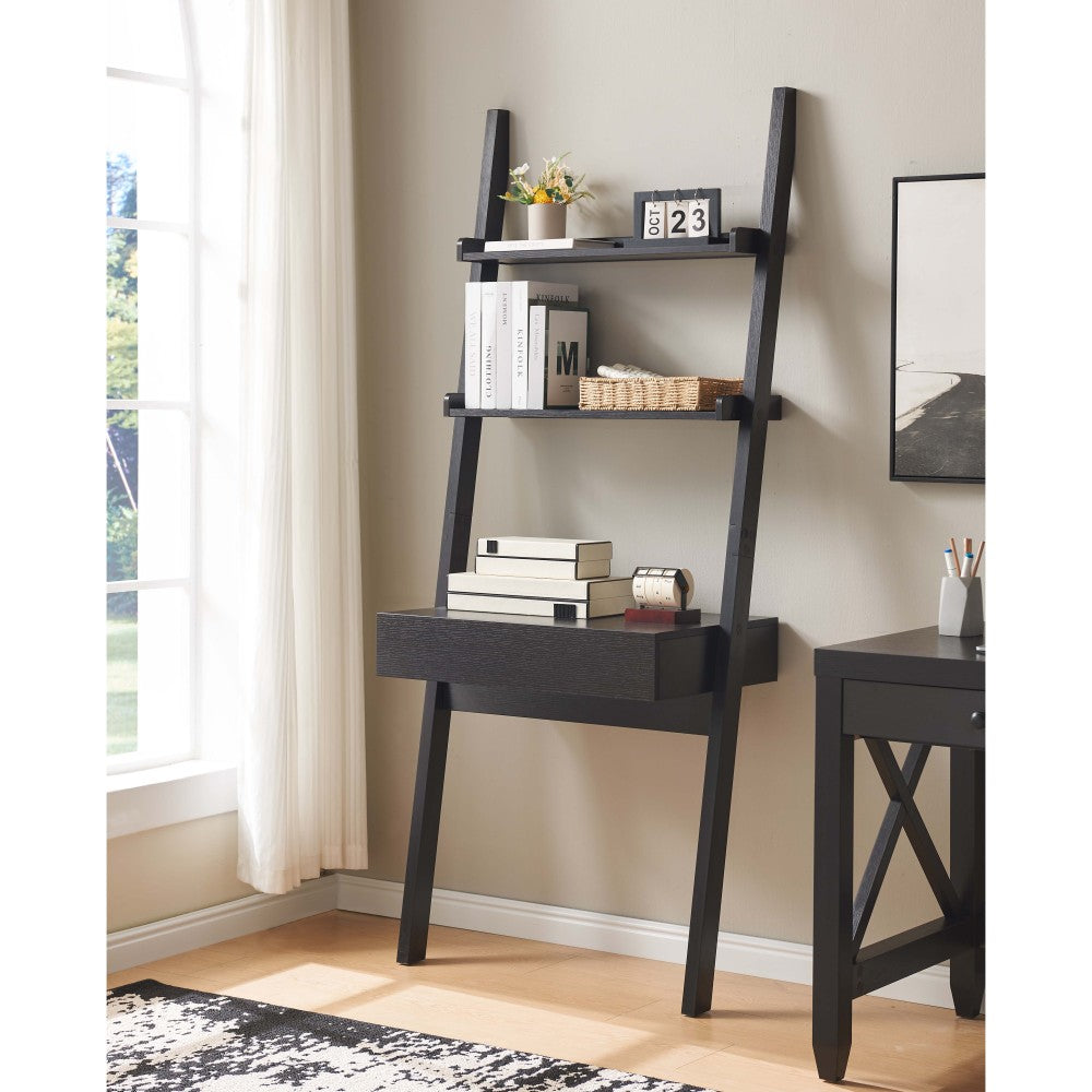 Modern Home Office Desk with Drawer and Shelves | Dekuch