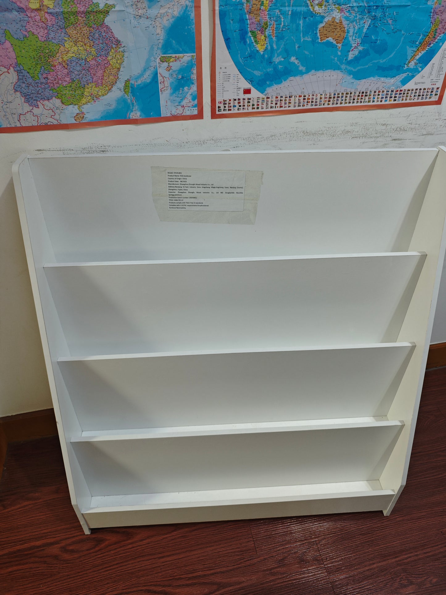 4-Tier Kids Bookshelf, Toddler Book Display Shelves, Helps Keep Bedrooms, Playrooms, and Classrooms Organized,White image 2