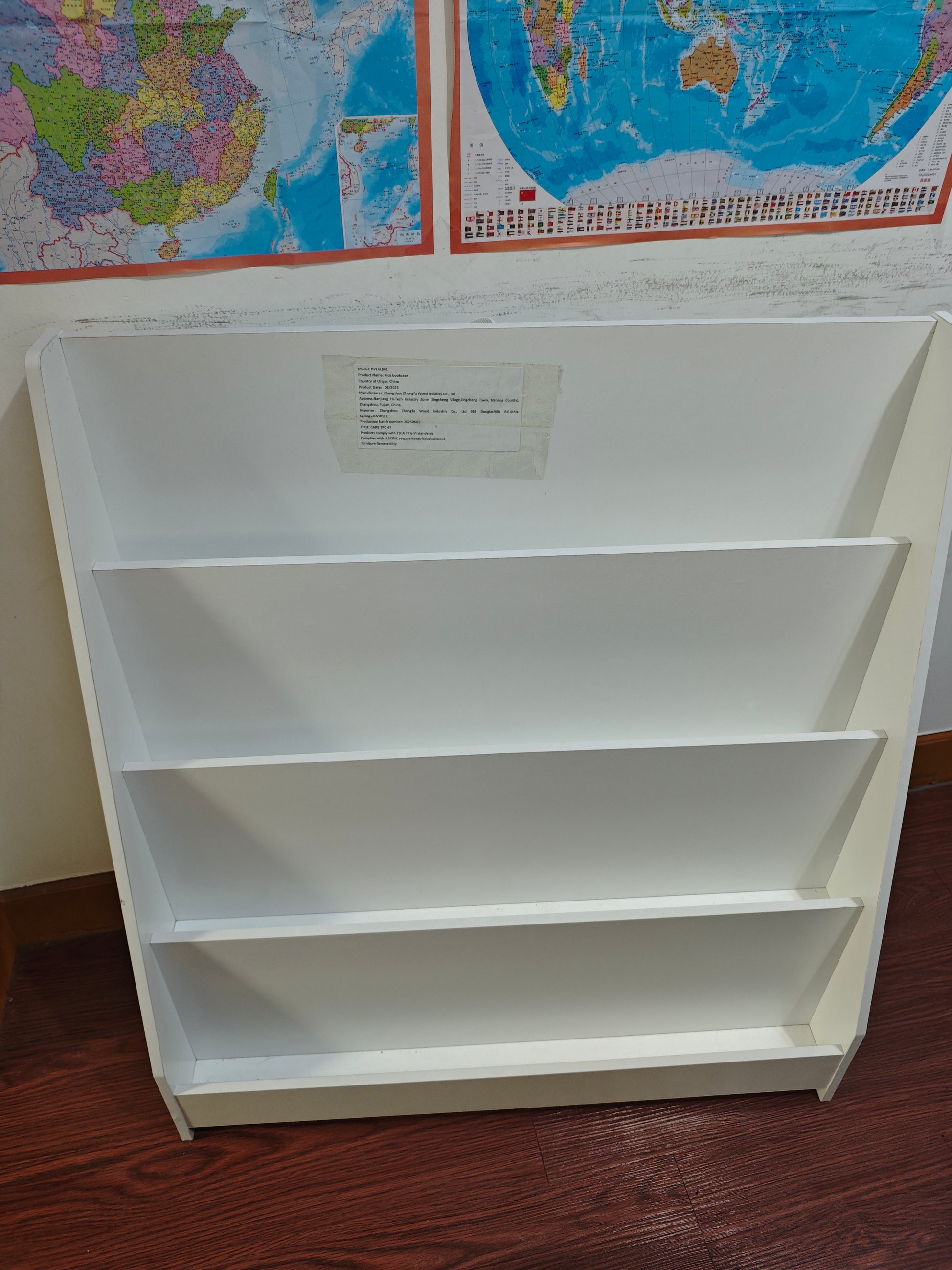 4-Tier Kids Bookshelf, Toddler Book Display Shelves, Helps Keep Bedrooms, Playrooms, and Classrooms Organized,White image 2