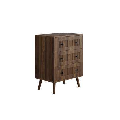 3 drawer dresser, modern wardrobe dresser chest of drawers, wooden storage storage cabinet, dresser storage cabinet, suitable for living room, bedroom, corridor (walnut) image 11