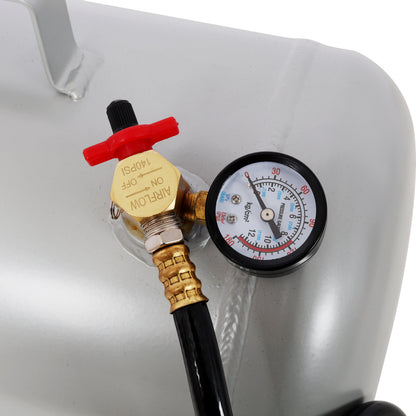 Portable 5 Gallon Aluminum Air Tank, Lightweight Durable Air Compressor Tank with Pressure Gauge, Safety Valve and 47 Inch Hose for Easy Tool Connection image 7