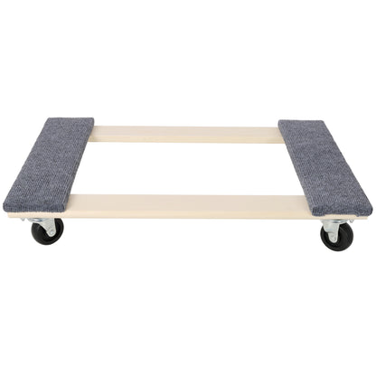2 Pack Heavy Duty Moving Dolly Set, Grey Non-Slip Carpet Surface with 4 PP Swivel Casters Each, 2000 LBS Total Load Capacity Per Pair Multi-Purpose Furniture Transport Cart image 3