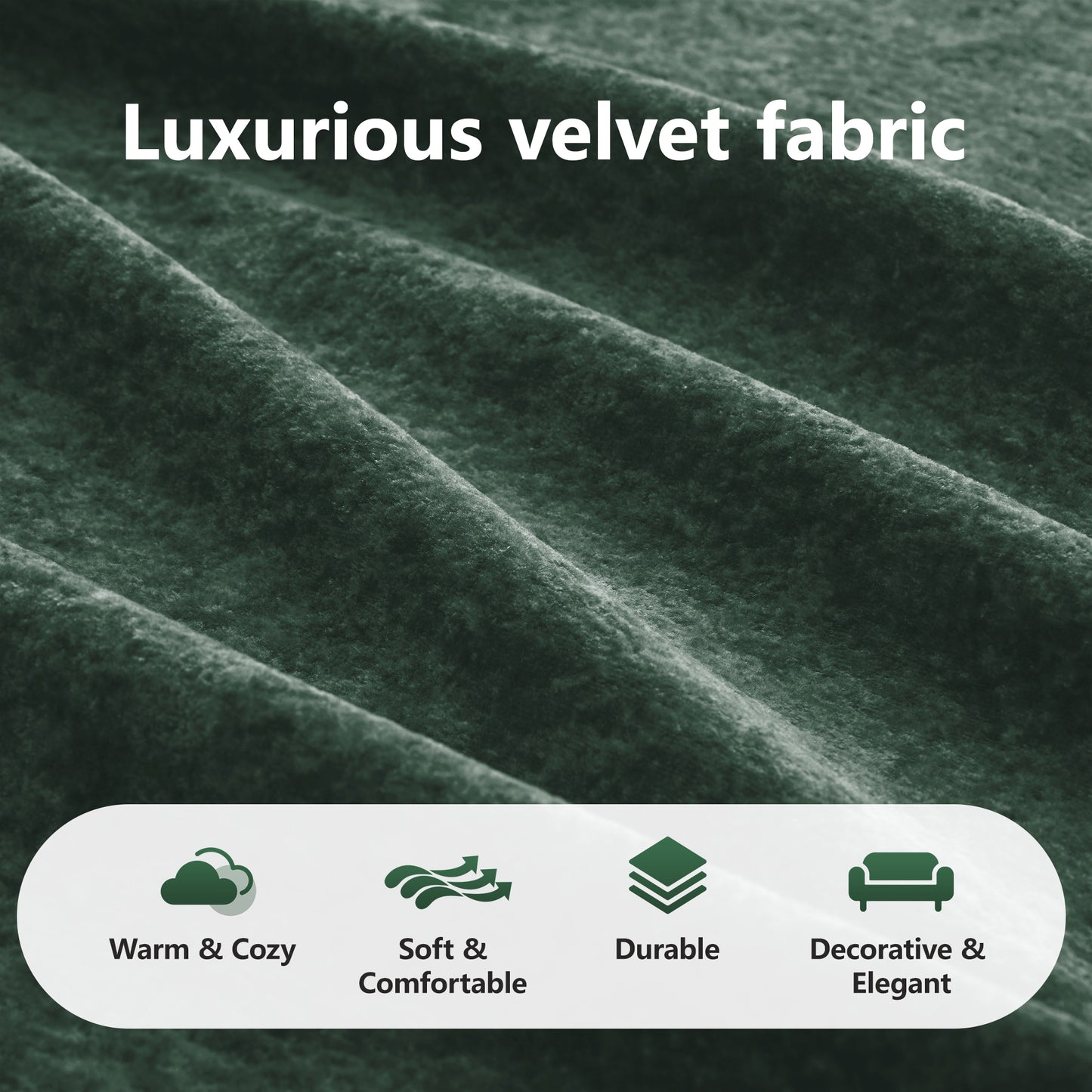 2-seater Tufted Sofa Couches With boneless Sofa,Soft Velvet Fabric,Bottom Anti-Slip Design,32D High Density Sponge,Ergonomic Design Bottom,No Assembly Required,Fits Living Rooms,Green image 8