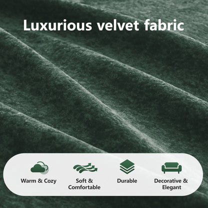 2-seater Tufted Sofa Couches With boneless Sofa,Soft Velvet Fabric,Bottom Anti-Slip Design,32D High Density Sponge,Ergonomic Design Bottom,No Assembly Required,Fits Living Rooms,Green image 8