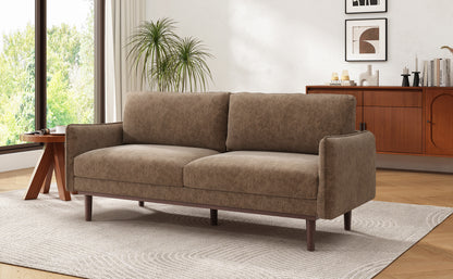 Modern Style Loveseat Sofa 75.75" Sofa Couch 2-seater Sofa with Spacious Seating Area for Living Room, Brown image 4