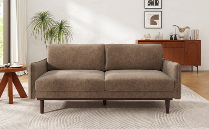 Modern Style Loveseat Sofa 75.75" Sofa Couch 2-seater Sofa with Spacious Seating Area for Living Room, Brown image 5