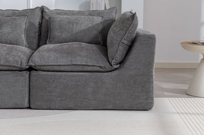 74.8" Width Cloud Couch Oversized Modular Sectional Sofa True Relax Comfy Couches Wide&Deep Seat Sofas for Living Room Furniture Sets, 2Seat image 5