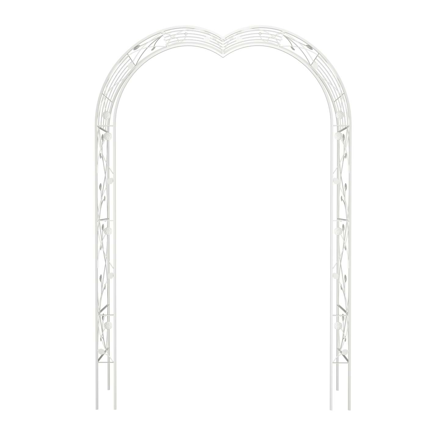 Metal Garden Arch Assemble Freely with 8 Styles Garden Arbor Trellis Climbing Plants Support Rose Arch Outdoor Arch Wedding Arch Party Events Archway Cream White image 4