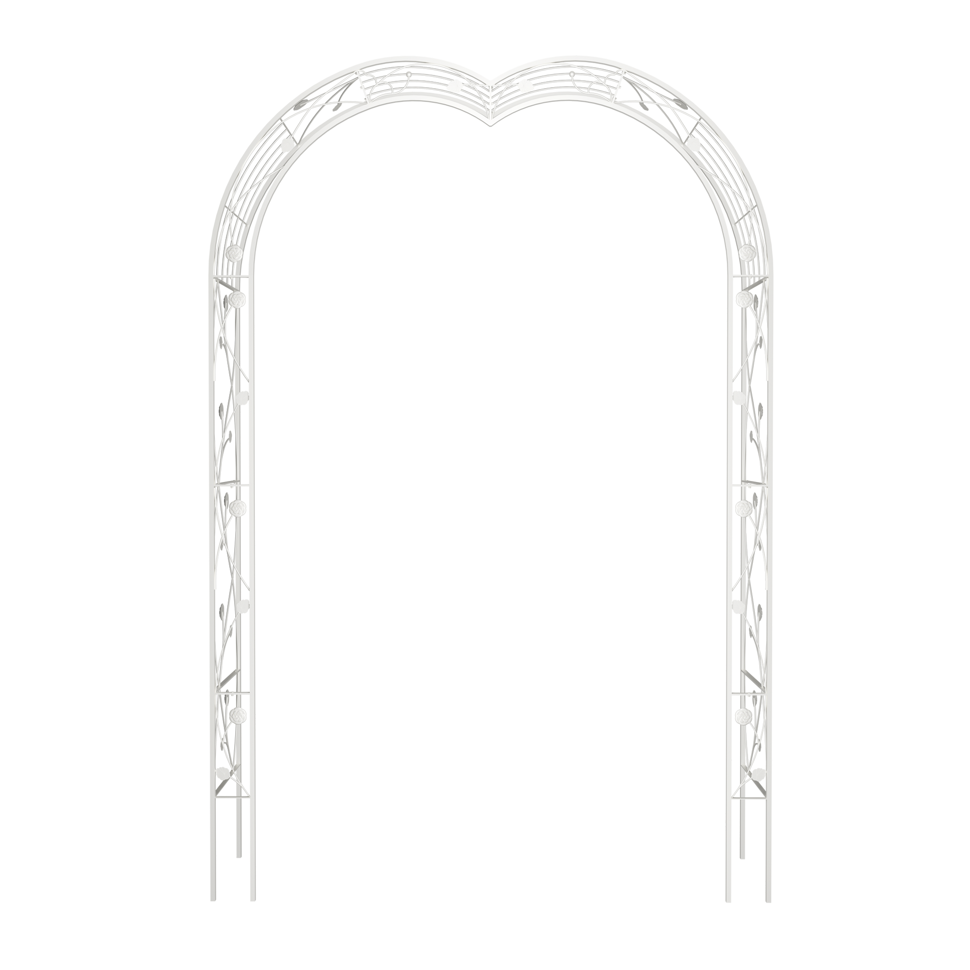 Metal Garden Arch Assemble Freely with 8 Styles Garden Arbor Trellis Climbing Plants Support Rose Arch Outdoor Arch Wedding Arch Party Events Archway Cream White image 4